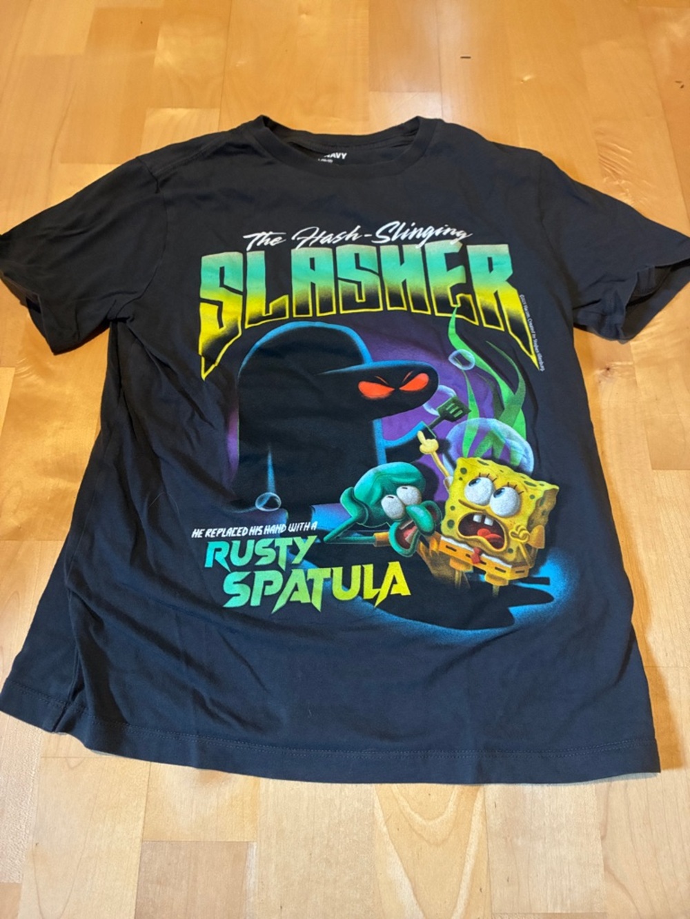 Old Navy Black Graphic Tee with White Logo